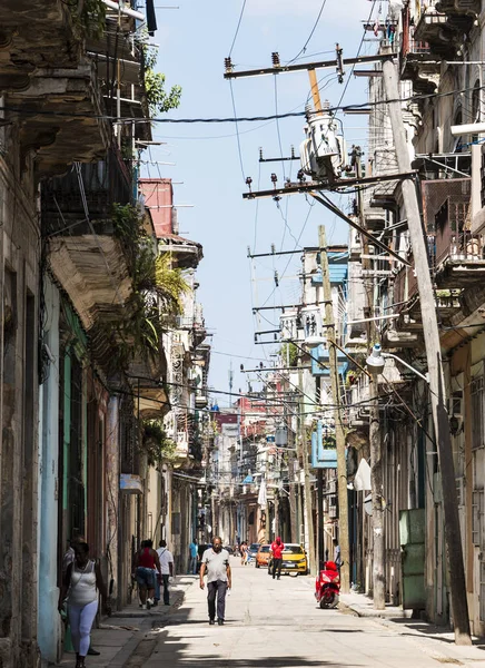 Havana Cuba Juli 2018 View Van Lfe Een Oud Havana — Stockfoto