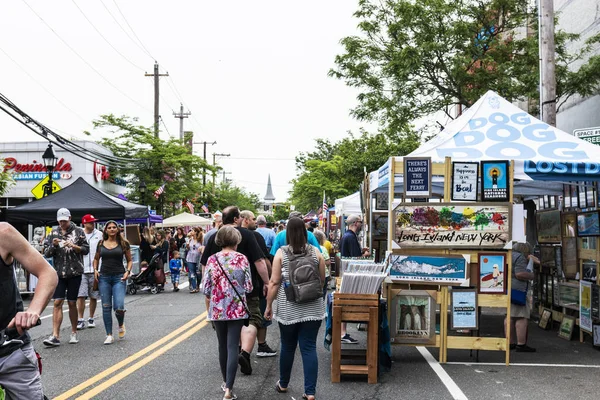 Bay Shore New York Usa June 2018 Vendors Selling Artwork — Stock Photo, Image