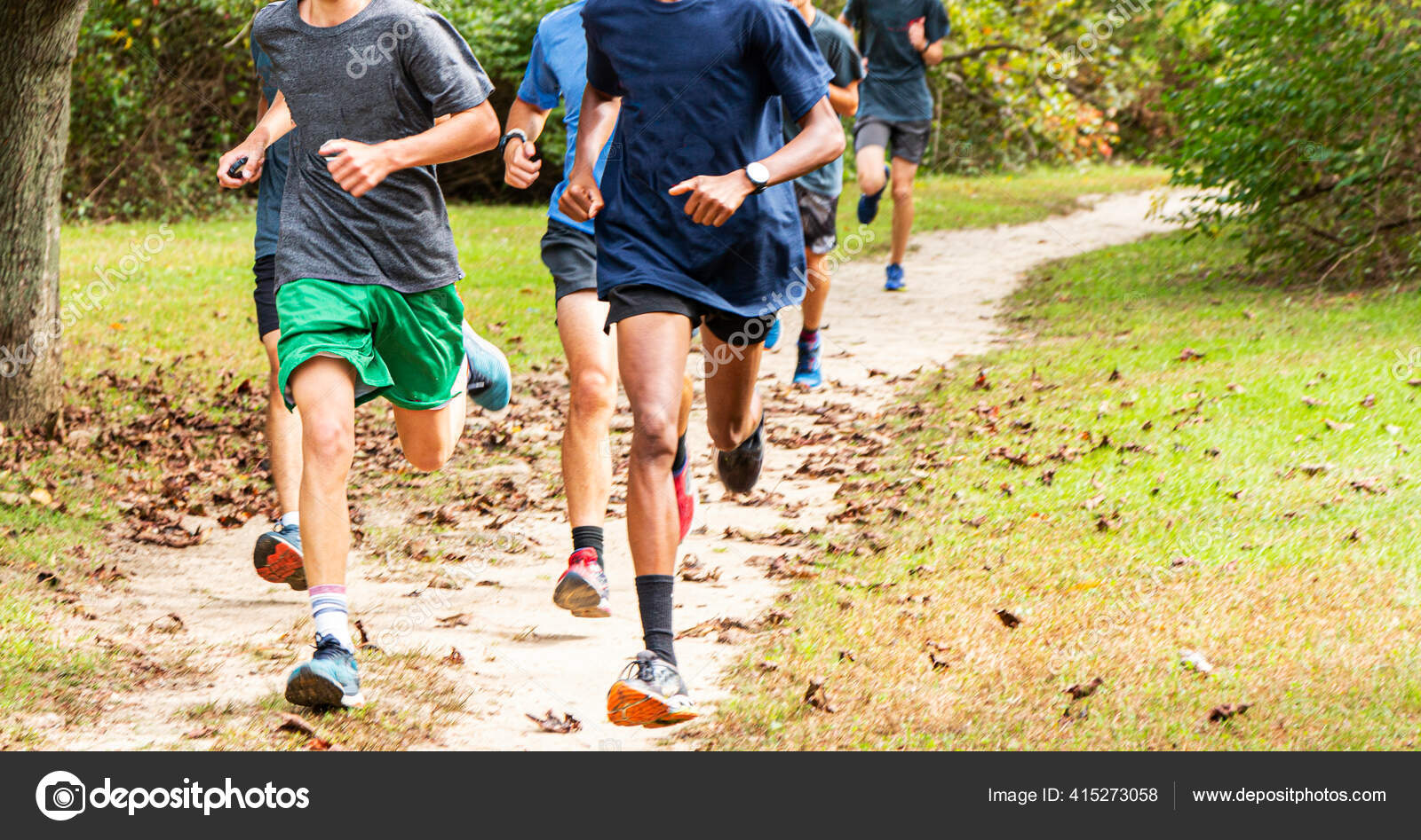 Running Trails Ground For Jogging Near Me Front View Group High
