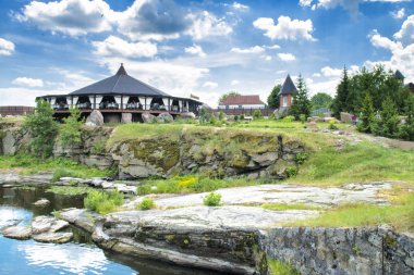 Kiev bölgesi, Ukrayna - 31 Mayıs 2015: Peyzaj parkı Buki