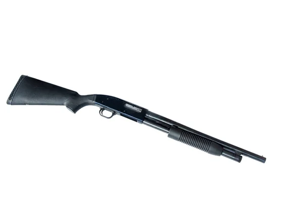 Gauge Pump Action Shotgun Isolerad Vit Bakgrund — Stockfoto