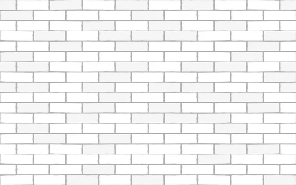 White brick wall seamless texture. Vector background — Stock Vector