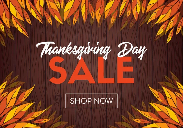 Thanksgiving day försäljning. Online shop vector mall — Stock vektor