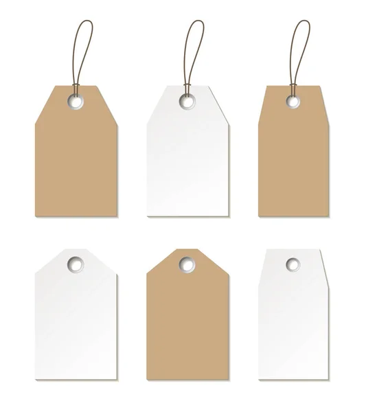 Tags mock up. Vector set of empty labels templates — Stock Vector