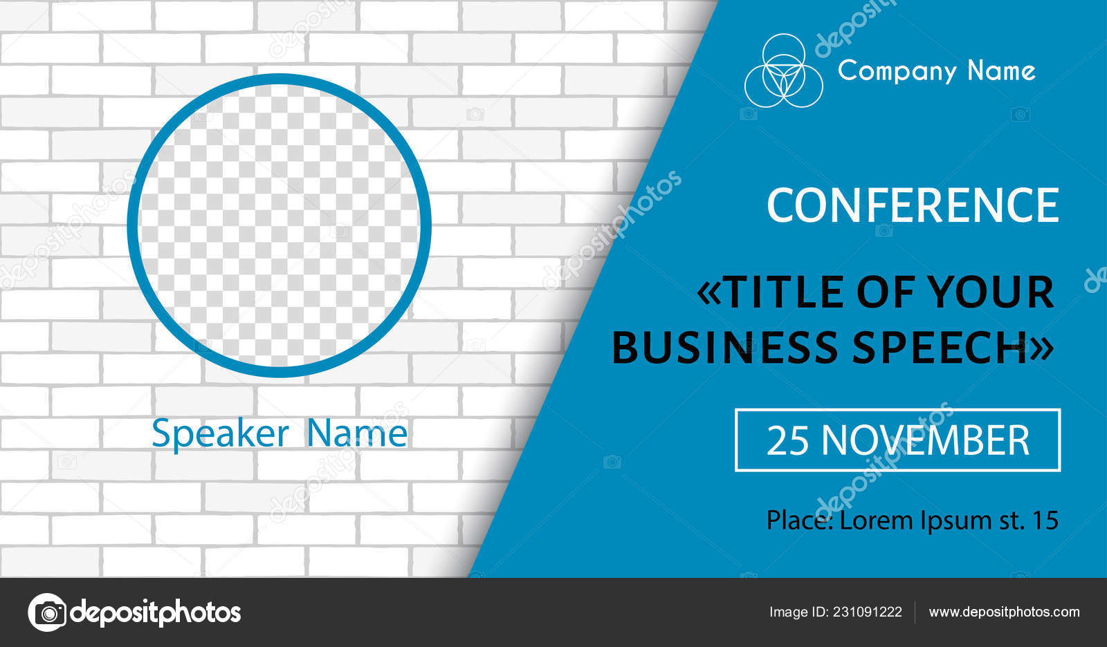Corporate announcement poster template. Vector flyer for business Throughout Event Banner Template