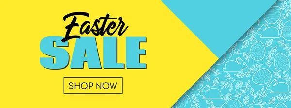 Easter sale vector banner template for Facebook event — Stock Vector