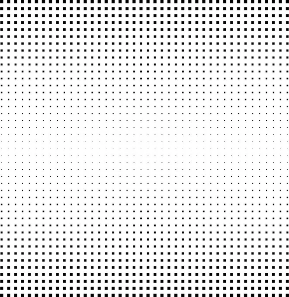 Halbtonquadratischer Hintergrund. Vektor monochromer schwarzer und weißer Farbverlauf — Stockvektor