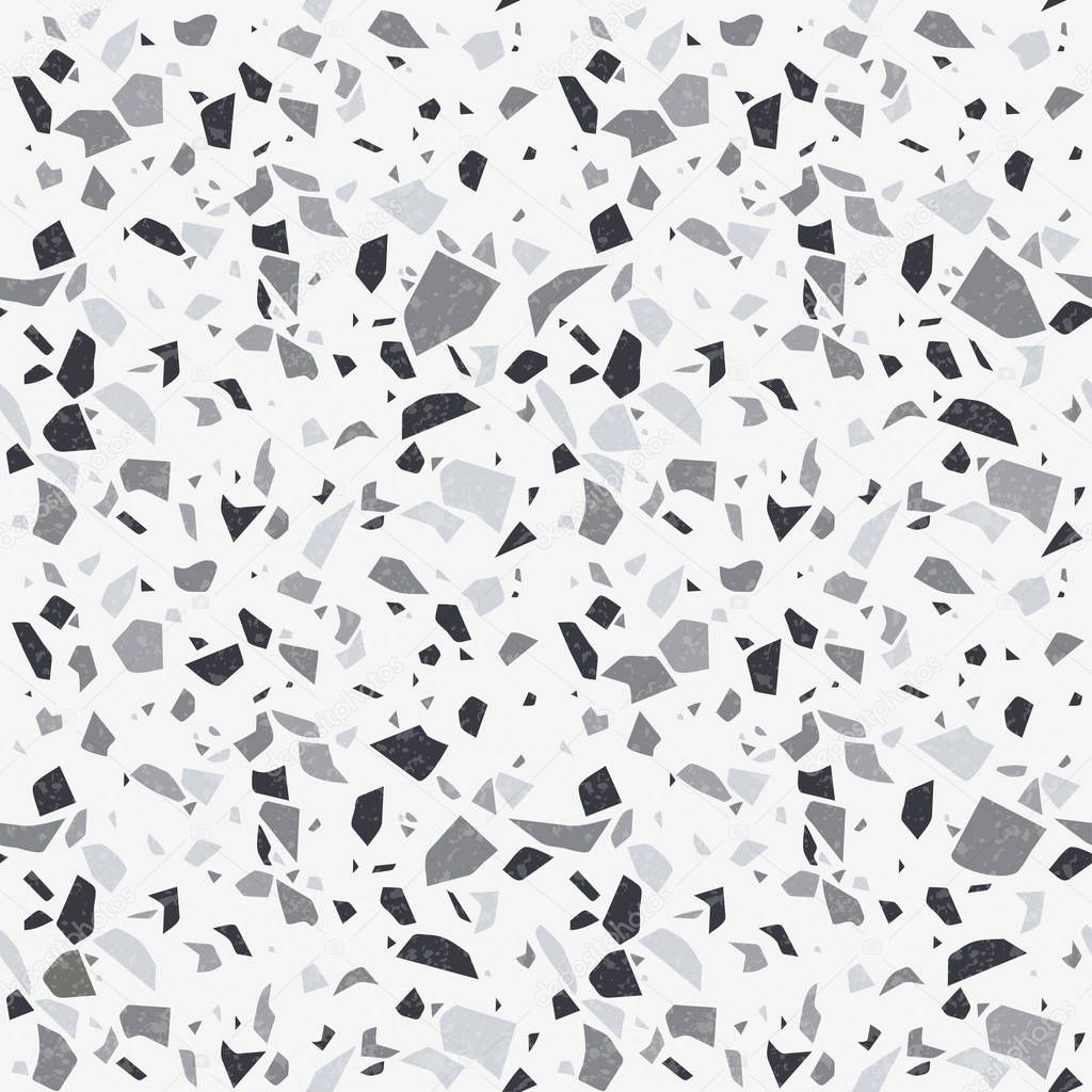 Terrazzo flooring texture. Seamless stone pattern