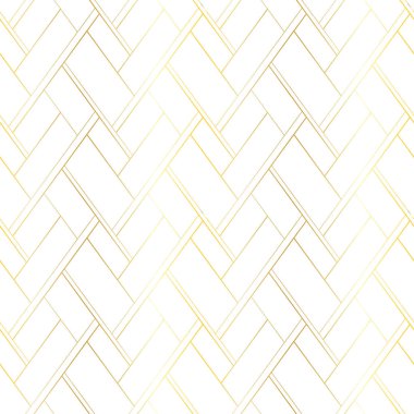 Beyaz arka planda altın çizgiler. Vektör soyut lüks dikişsiz desen. Premium stil paketi için zemin