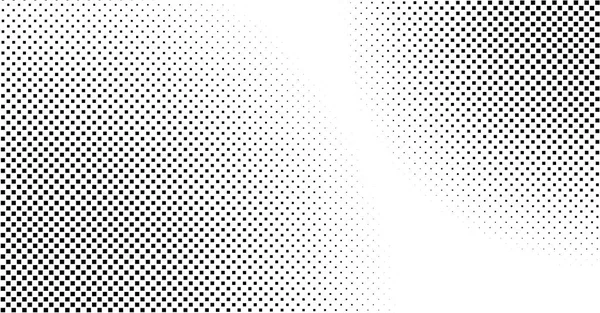 Fondo vectorial de medio tono. Fondo punteado abstracto. Efecto grunge para el diseño de superposición. Puntos cuadrados en blanco y negro — Vector de stock