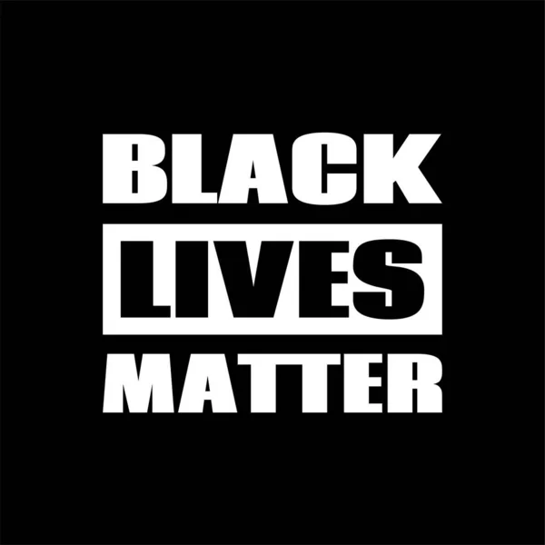 Las vidas negras importan. Cartel vectorial contra el racismo — Vector de stock