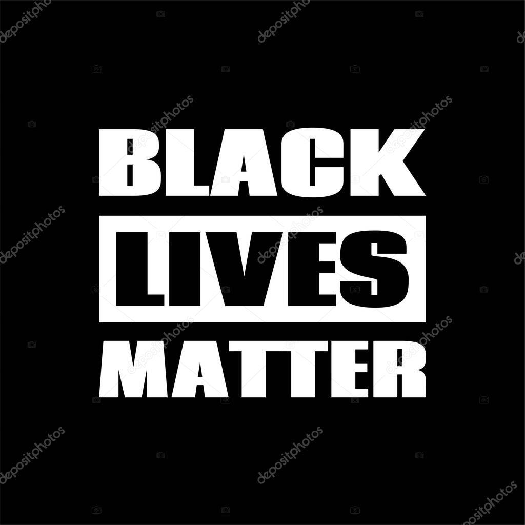 Black lives matter. Vector poster against racism