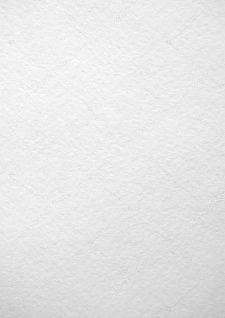 Watercolor white paper vector texture. Abstract vertical paper background