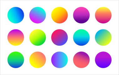 Daire renginde vektör simgelerini çiz. Sosyal medya hikayeleri için soyut küçük yuvarlak arkaplanlar