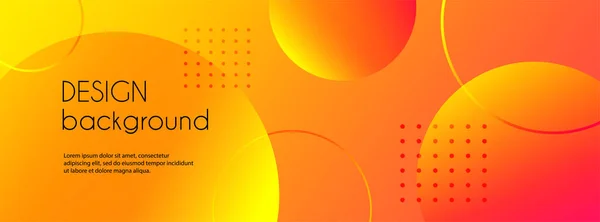 Banner vetorial moderno abstrato com esferas 3d. Fundo laranja brilhante para a capa do facebook com espaço de cópia — Vetor de Stock