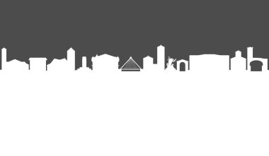 Andorra, soyut manzarası/siluet