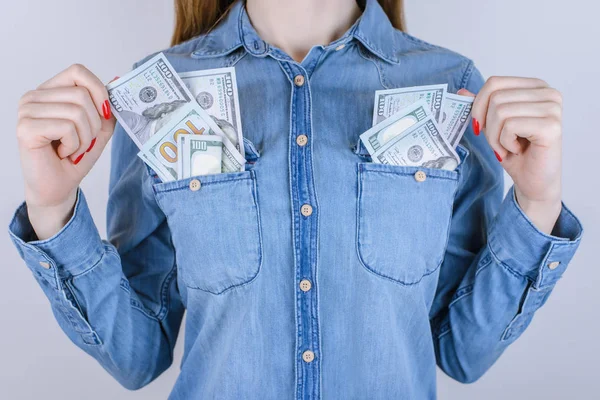Millionaire Profit Jeans Shirt Student Easy Time Person People Shop — Stock Photo, Image