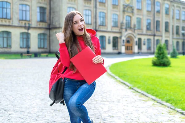 Photo of cheerful funny funky active excited teen hipster person