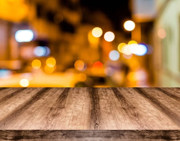 Tom Träbord Styrelsen Framför Suddig Bakgrund Kan Användas För Visning — Stockfoto