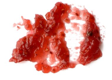 Ahududu reçeli beyaz arkaplan üzerinde izole