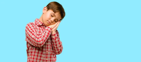 Niño Guapo Con Ojos Verdes Cansado Aburrido Cansado Debido Largo —  Fotos de Stock