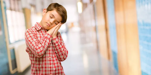 Handsome Toddler Child Green Eyes Tired Bored Tired Because Long — Stock Photo, Image