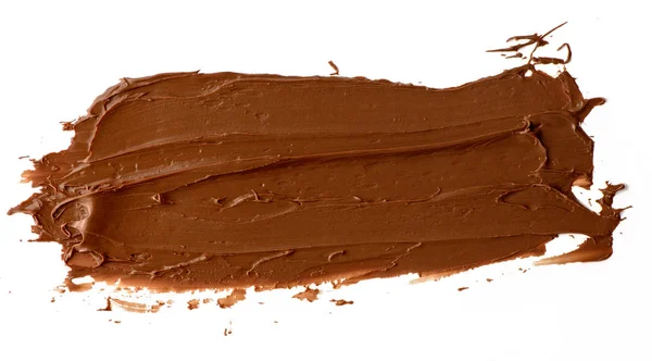 Tartinade Chocolat Isolée Sur Fond Blanc Délicieux Design Alimentaire — Photo