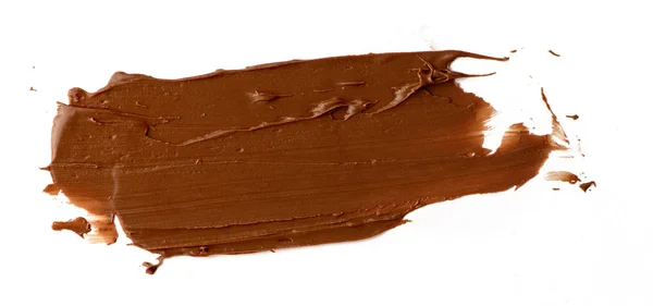 Tartinade Chocolat Isolée Sur Fond Blanc Délicieux Design Alimentaire — Photo