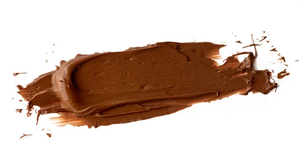 Tartinade Chocolat Isolée Sur Fond Blanc Délicieux Design Alimentaire — Photo