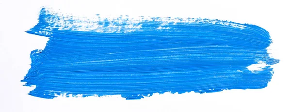 Μπλε Πινελιάς Που Απομονώνονται Λευκό Φόντο — Φωτογραφία Αρχείου