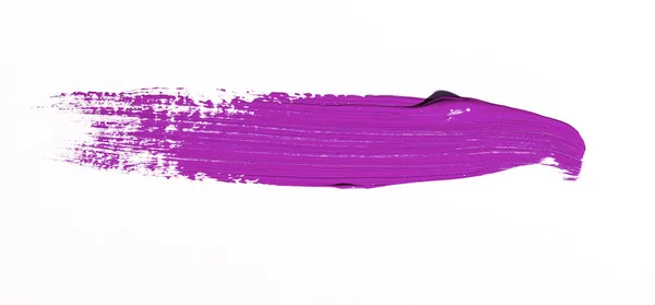 Фіолетовий Штрих Пензля Білому Тлі — стокове фото