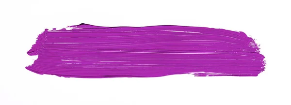 白地に紫のブラシ ストローク — ストック写真