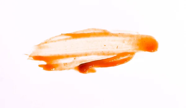 Molho Tomate Ketchup Saboroso Isolado Sobre Fundo Branco — Fotografia de Stock