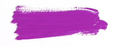 Beyaz arka plan üzerinde mor fırça darbesi
