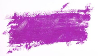 Beyaz arka plan üzerinde mor fırça darbesi