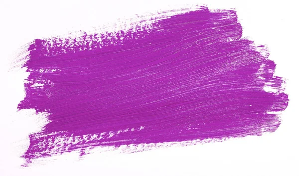 Фиолетовый Мазок Кистью Белом Фоне — стоковое фото