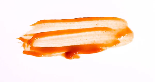 Lekkere Ketchup Tomatensaus Geïsoleerd Witte Achtergrond — Stockfoto