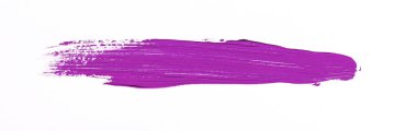 Beyaz arka plan üzerinde mor fırça darbesi