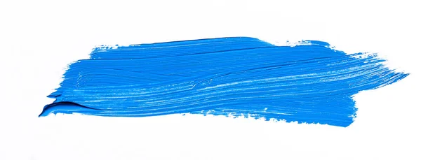 Синій Штрих Пензля Ізольовано Білому Тлі — стокове фото