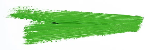 Зелений Штрих Пензля Ізольовано Білому Тлі — стокове фото