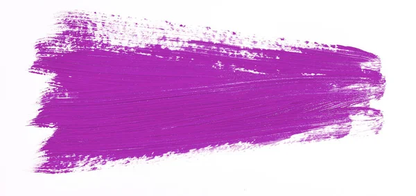 Pincelada Púrpura Sobre Fondo Blanco — Foto de Stock