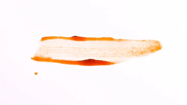 Leckere Ketchup Tomatensauce Isoliert Über Weißem Hintergrund — Stockfoto