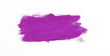 Beyaz arka plan üzerinde izole mor fırça darbesi