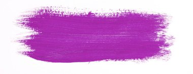 Beyaz arka plan üzerinde mor fırça darbesi