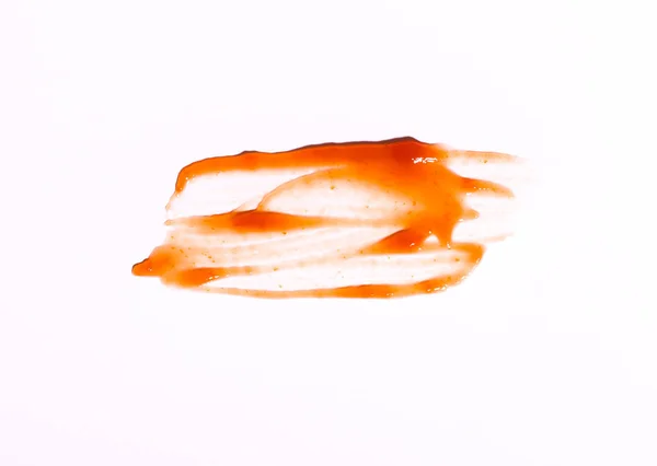 Lekkere Ketchup Tomatensaus Geïsoleerd Witte Achtergrond — Stockfoto