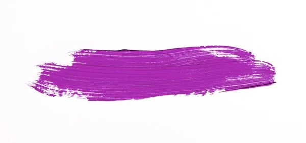 Purple Brush Stroke White Background — Stock Photo, Image