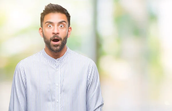 Adult Hispanic Man Isolated Background Afraid Shocked Surprise Expression Fear — Stock Photo, Image