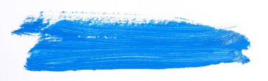 Beyaz arka plan üzerinde izole mavi fırça darbesi