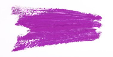 Beyaz arka plan üzerinde mor fırça darbesi