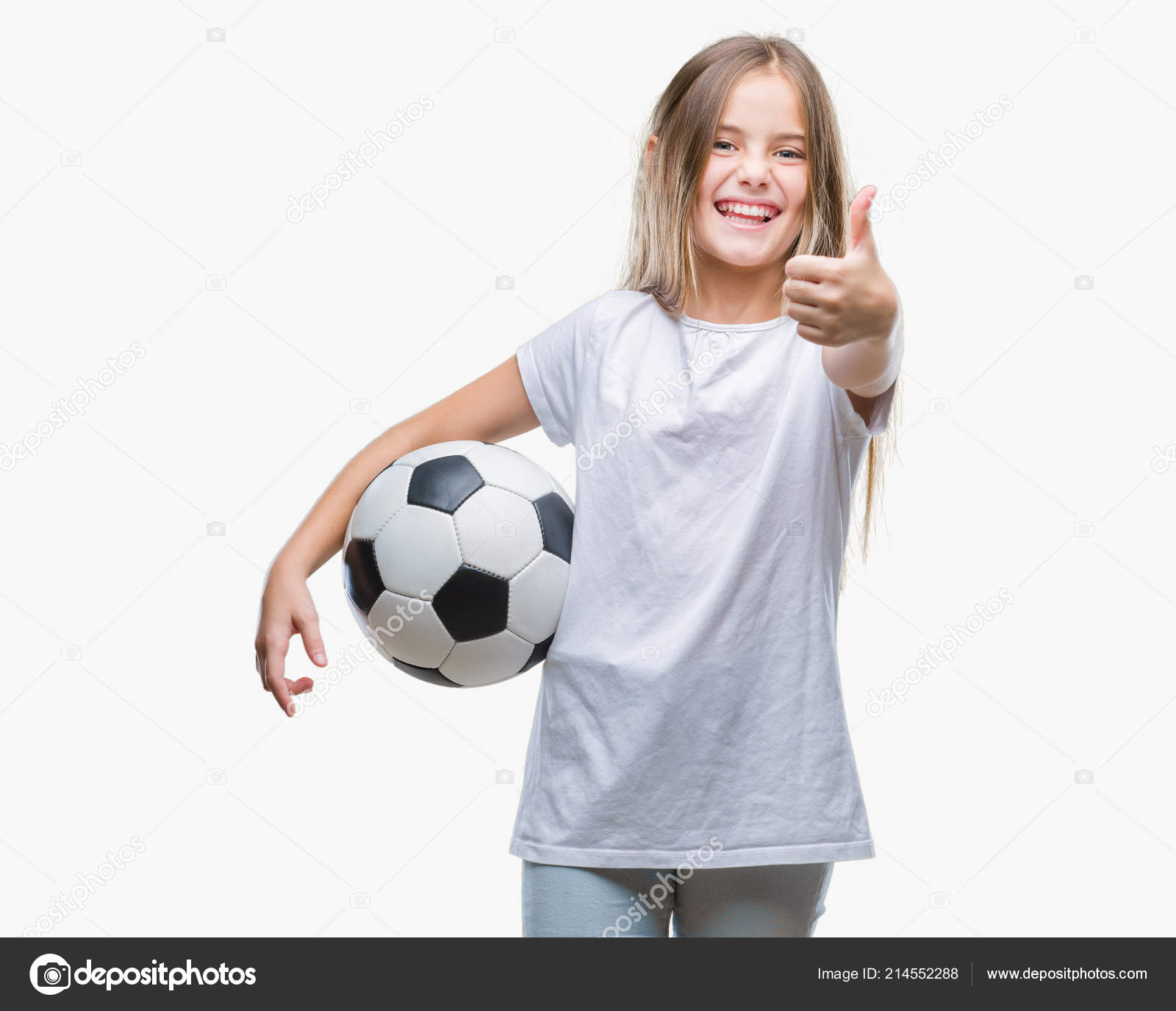 美しい少女の笑顔の サイン 優秀な兆候を親指をやって幸せな孤立した背景にサッカー サッカー ボールを保持 ストック写真 C Krakenimages Com 美しい少女の笑顔の サイン 優秀な兆候を親指をやって幸せな孤立した背景にサッカー サッカー ボールを保持 ストック写真 C Krakenimages Com